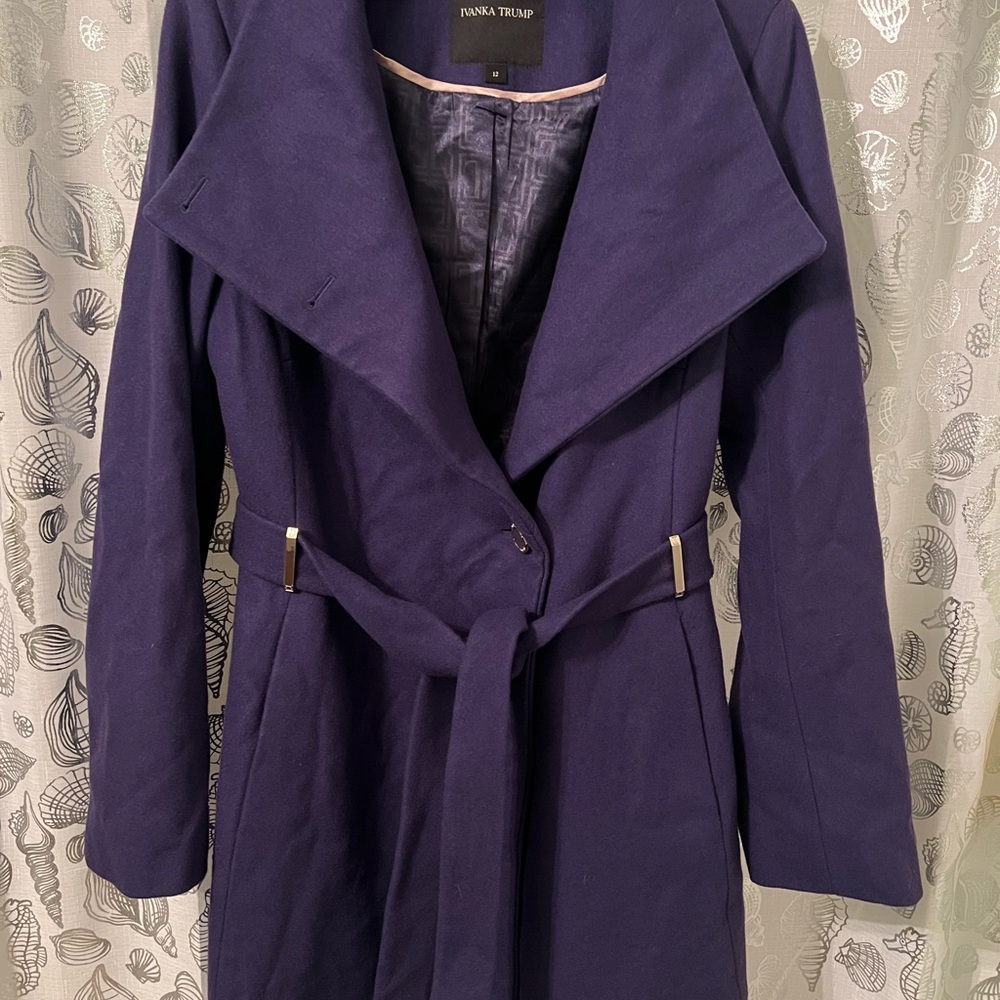 Ivanka Trump Women's Deep Purple Trench Coat